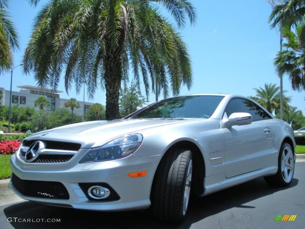 Silver Arrow Silver Metallic 2009 Mercedes-Benz SL 550 Silver Arrow Edition Roadster Exterior Photo #49772419