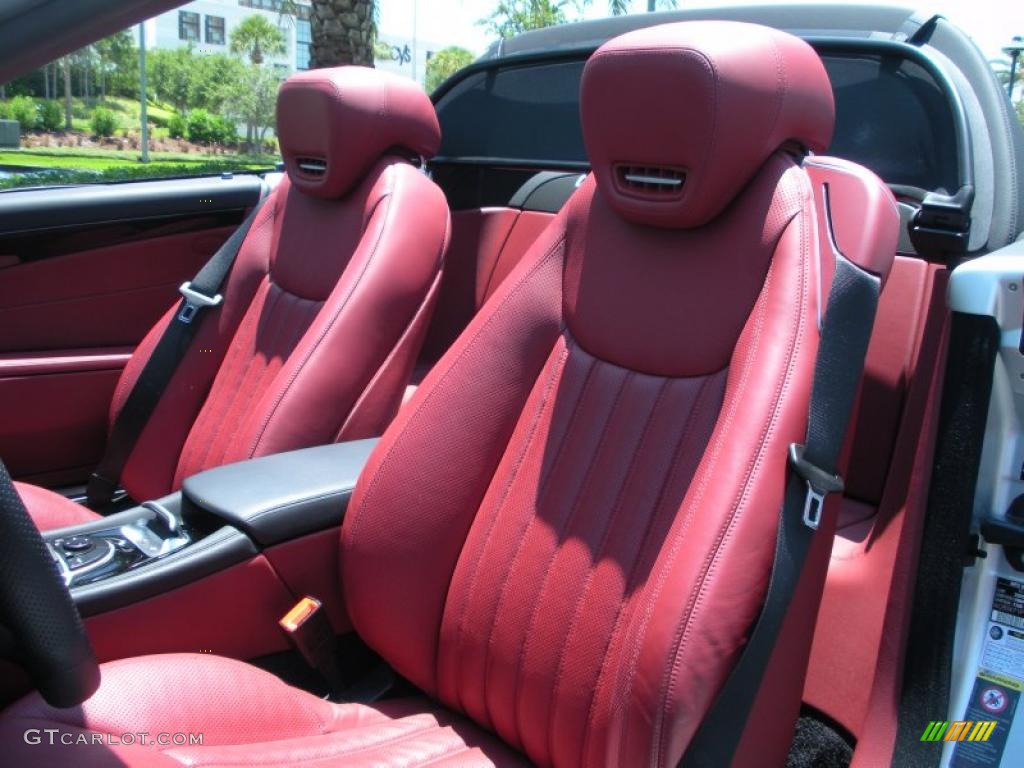 Red Interior 2009 Mercedes-Benz SL 550 Silver Arrow Edition Roadster Photo #49772686