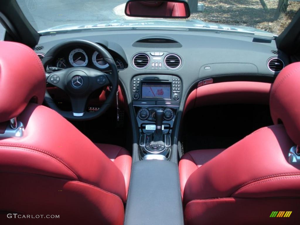 2009 Mercedes-Benz SL 550 Silver Arrow Edition Roadster Red Dashboard Photo #49772755
