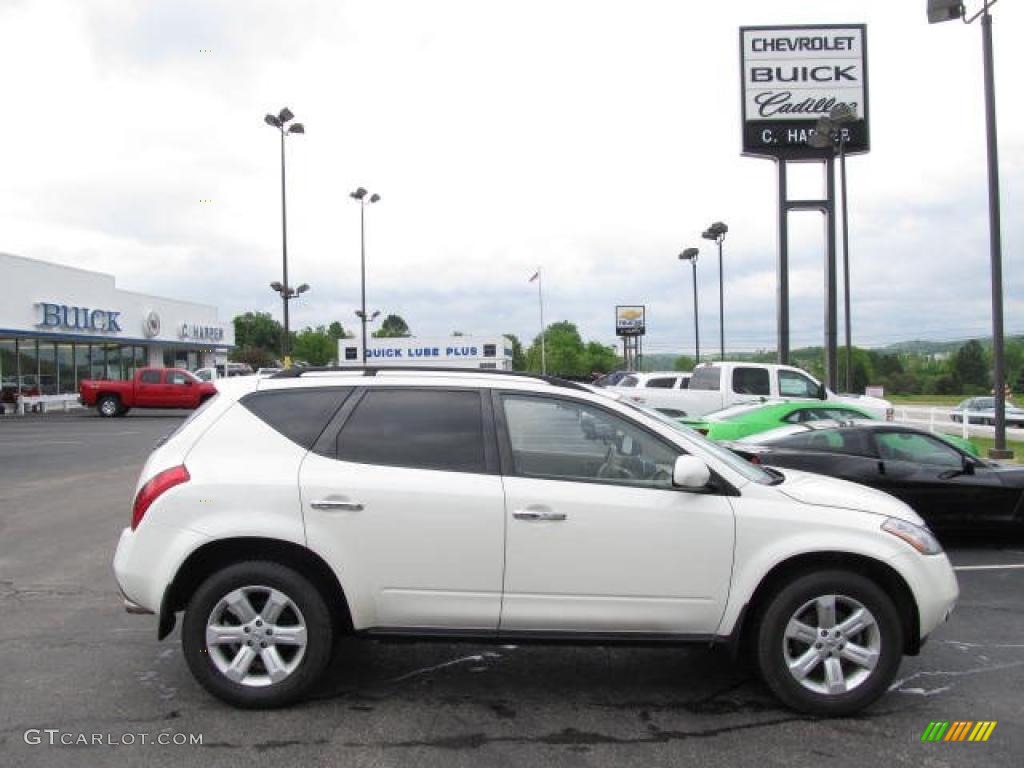 2007 Murano S AWD - Glacier Pearl White / Cafe Latte photo #2