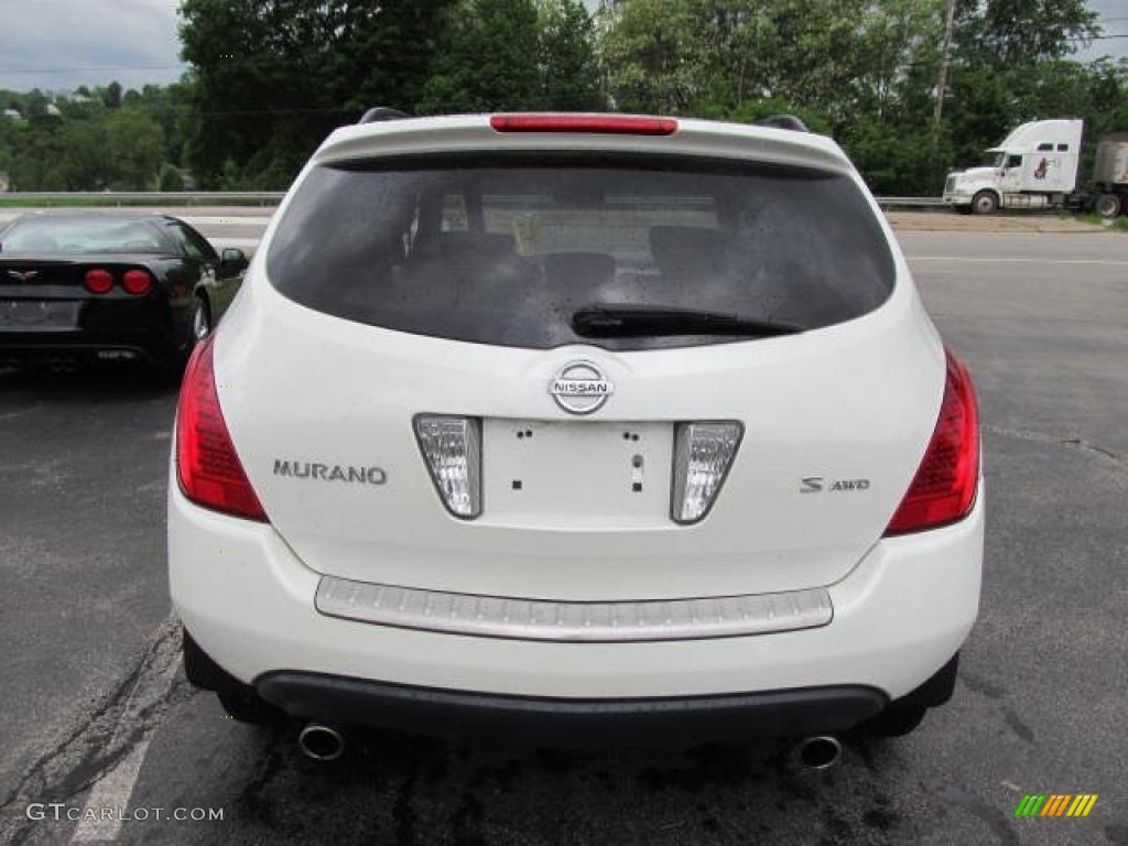 2007 Murano S AWD - Glacier Pearl White / Cafe Latte photo #8