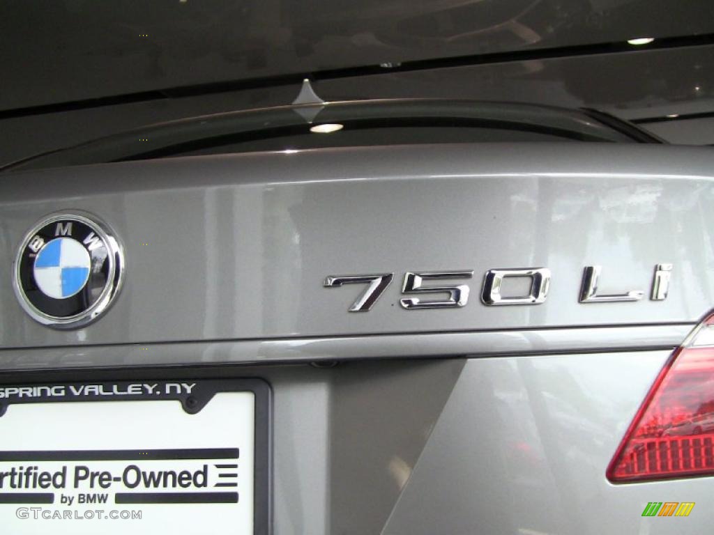 2008 7 Series 750Li Sedan - Sterling Grey Metallic / Black photo #5