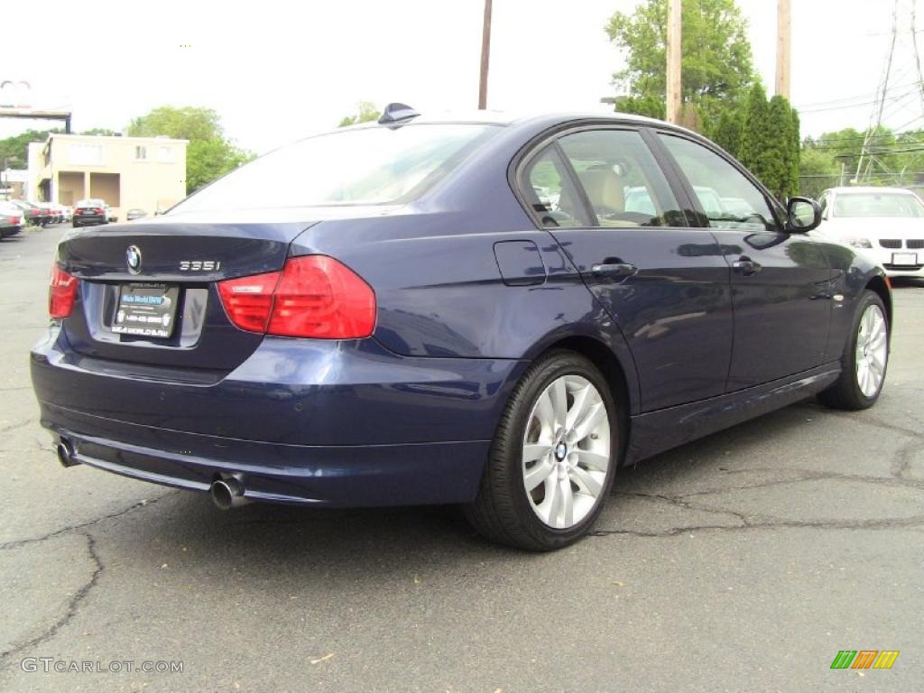 2011 3 Series 335i xDrive Sedan - Deep Sea Blue Metallic / Beige photo #4