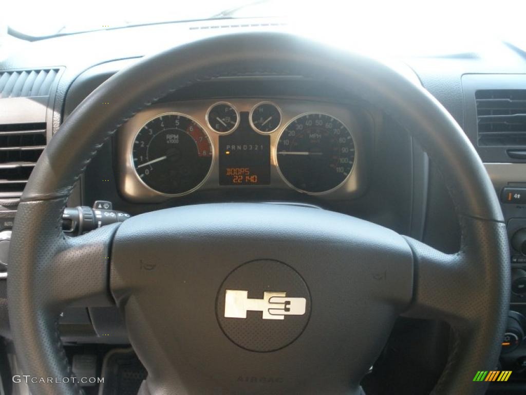 2009 Hummer H3 Championship Series Ebony/Pewter Steering Wheel Photo #49775320