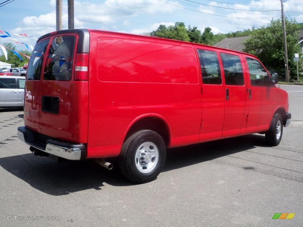 Victory Red 2010 Chevrolet Express 2500 Work Van Exterior Photo #49776844