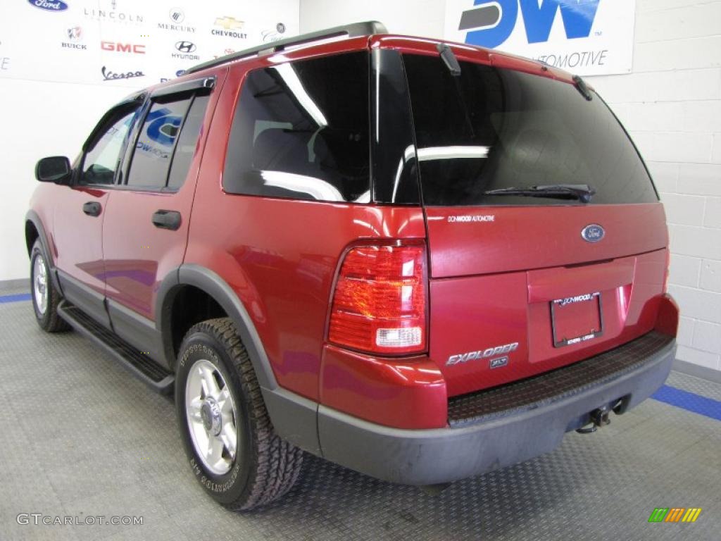 2003 Explorer XLT 4x4 - Redfire Metallic / Graphite Grey photo #3