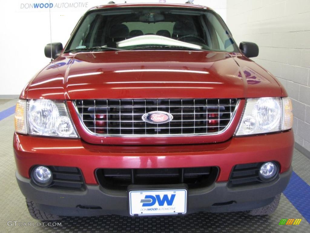 2003 Explorer XLT 4x4 - Redfire Metallic / Graphite Grey photo #7