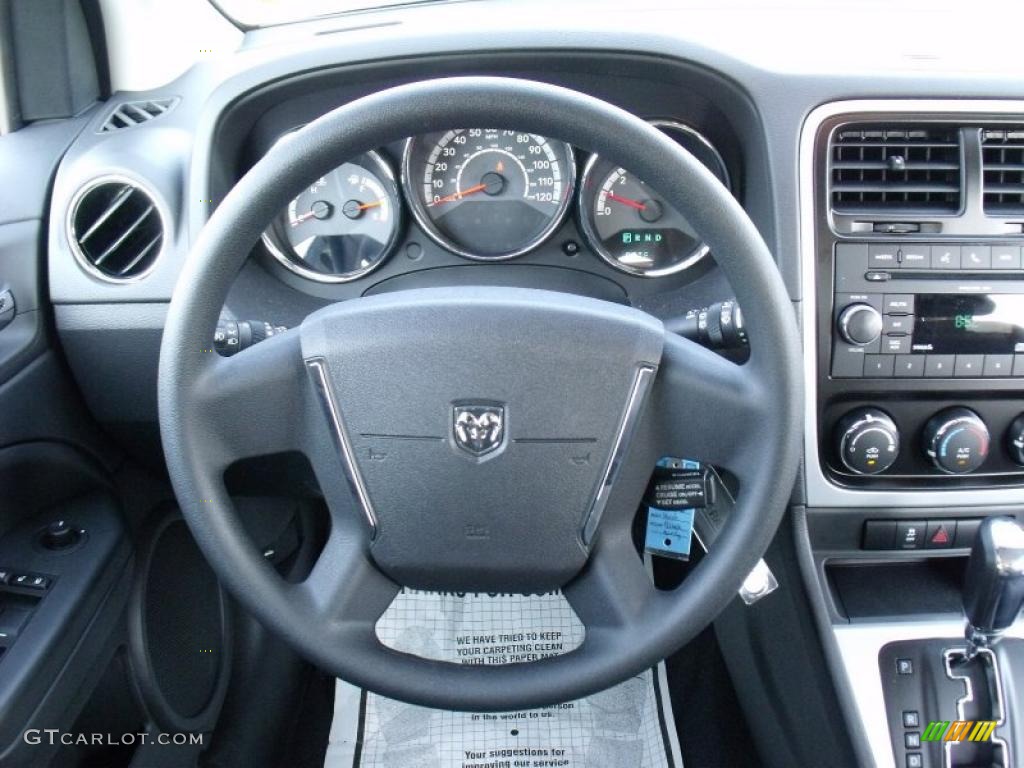 2011 Dodge Caliber Heat Dark Slate Gray Steering Wheel Photo #49777477