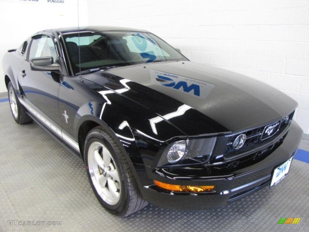 2008 Mustang V6 Premium Coupe - Black / Dark Charcoal photo #1
