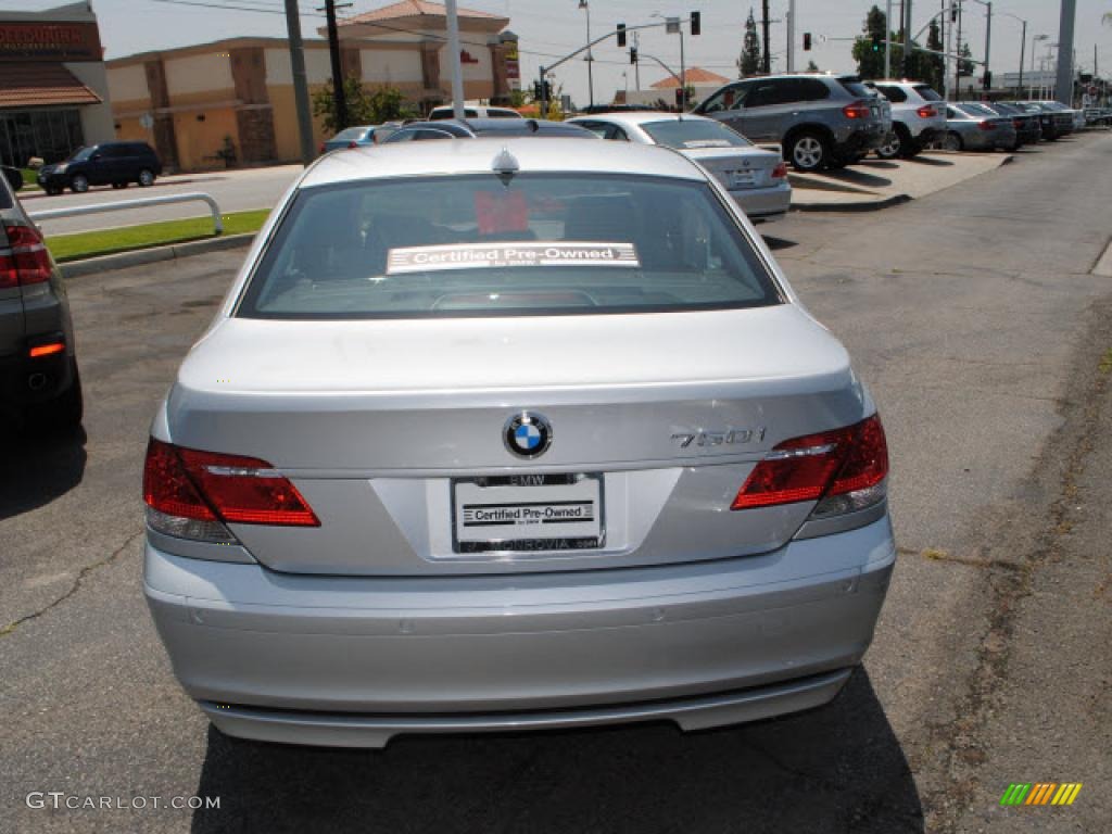 2008 7 Series 750i Sedan - Titanium Silver Metallic / Black photo #8