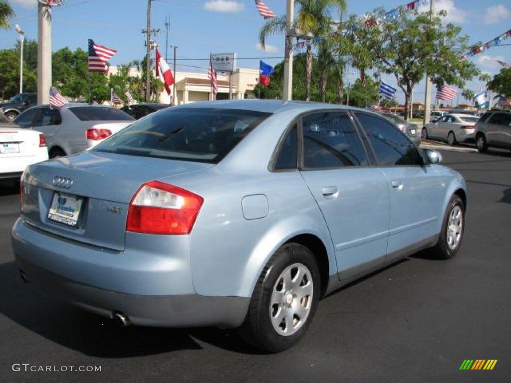 2003 A4 1.8T Sedan - Crystal Blue Metallic / Ebony photo #11