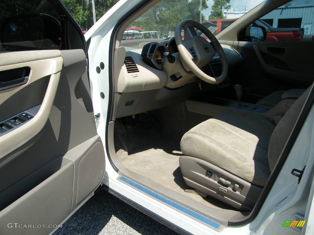 2004 Murano SL AWD - Glacier Pearl White / Cafe Latte photo #3