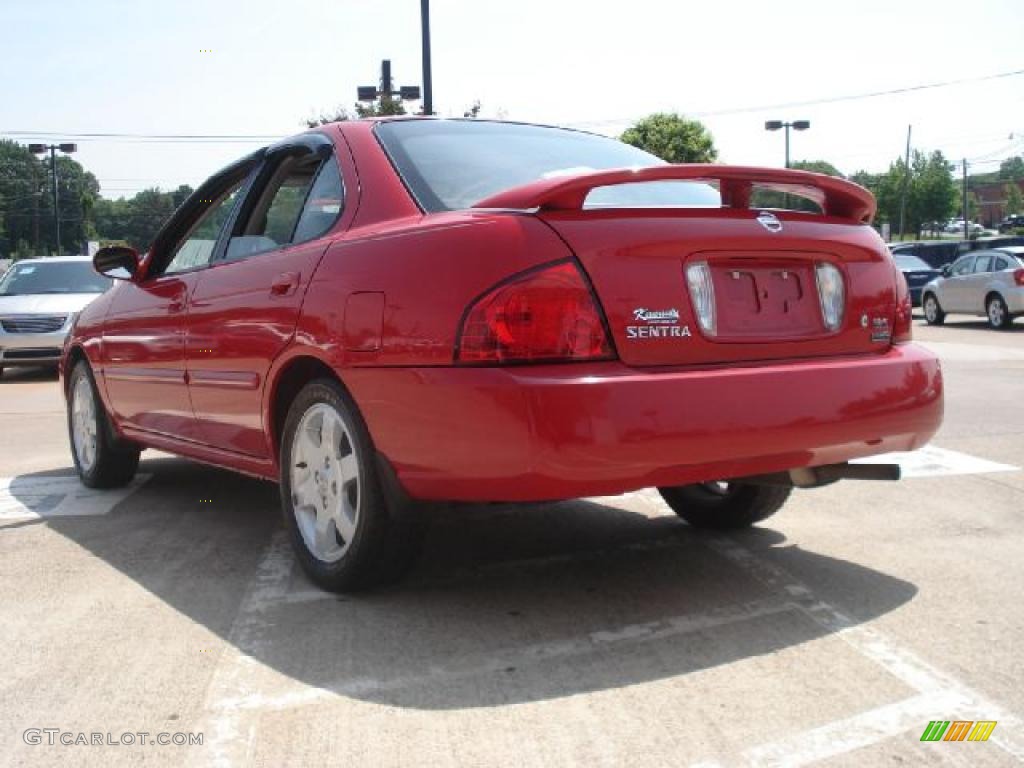 2005 Sentra 1.8 S Special Edition - Code Red / Charcoal photo #5