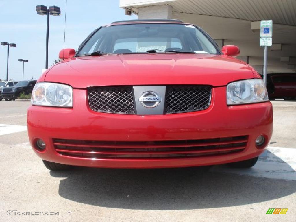 2005 Sentra 1.8 S Special Edition - Code Red / Charcoal photo #8