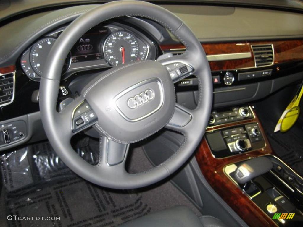 2011 Audi A8 L 4.2 FSI quattro Black Dashboard Photo #49781480