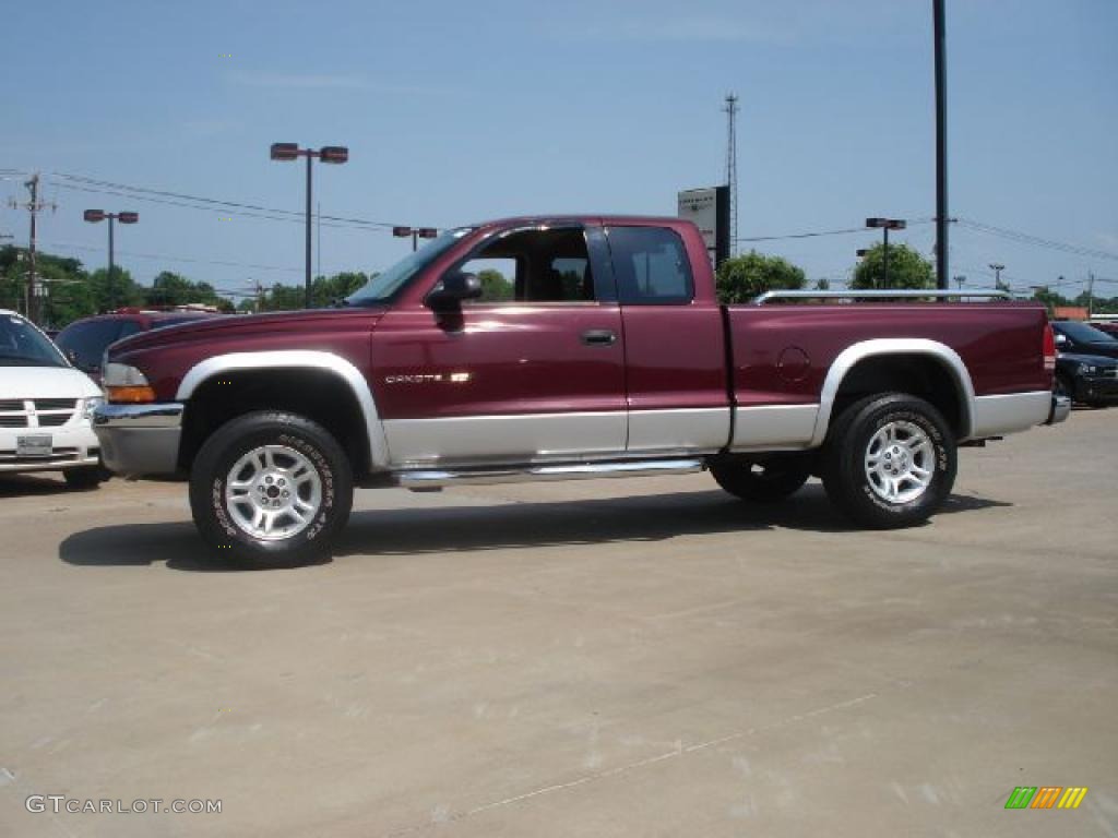 Dark Garnet Red Pearl 2001 Dodge Dakota SLT Club Cab 4x4 Exterior Photo #49781603