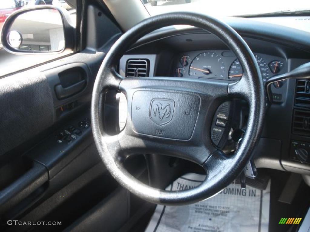 2001 Dodge Dakota SLT Club Cab 4x4 Dark Slate Gray Steering Wheel Photo #49781873
