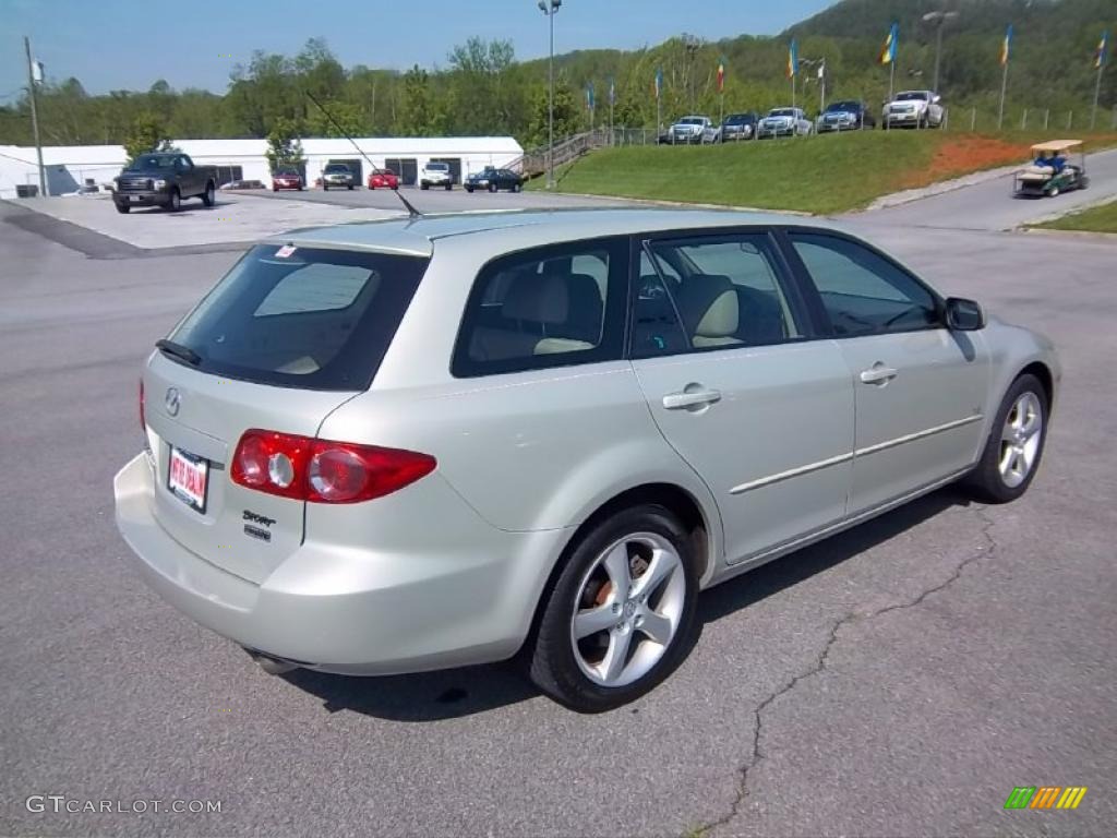 2004 MAZDA6 s Sport Wagon - Pebble Ash Metallic / Beige photo #6