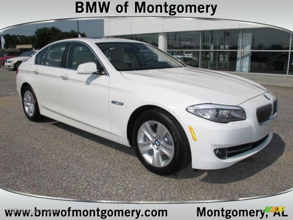 2011 5 Series 528i Sedan - Alpine White / Venetian Beige photo #1