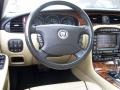 2008 Jaguar XJ Barley/Charcoal Interior Steering Wheel Photo