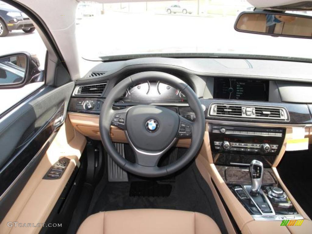 2012 BMW 7 Series 740Li Sedan Saddle/Black Dashboard Photo #49785191