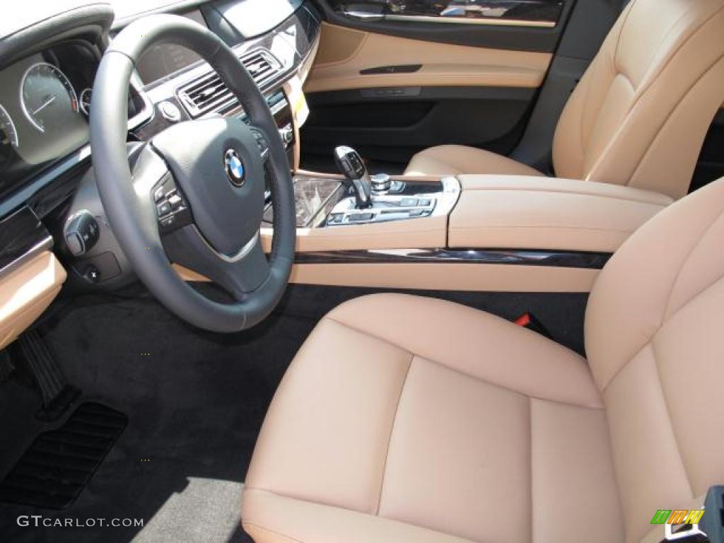 Saddle/Black Interior 2012 BMW 7 Series 740Li Sedan Photo #49785209