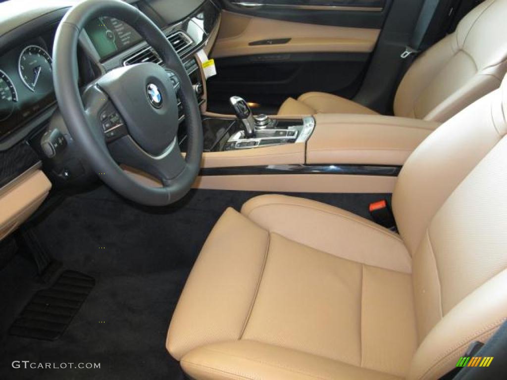 Saddle/Black Interior 2012 BMW 7 Series 750Li Sedan Photo #49785362