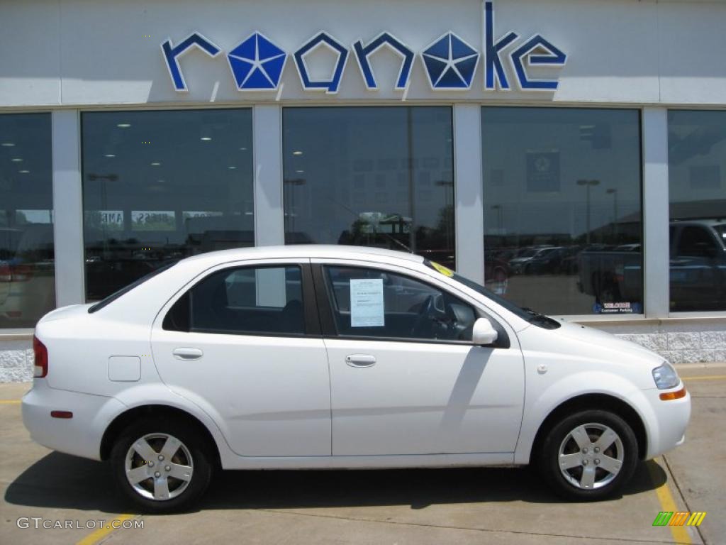 2006 Aveo LS Sedan - Summit White / Charcoal photo #1