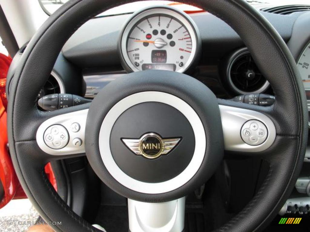 2010 Mini Cooper S Hardtop Grey/Carbon Black Steering Wheel Photo #49785761