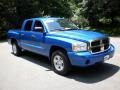 2007 Electric Blue Pearl Dodge Dakota SLT Quad Cab 4x4  photo #2