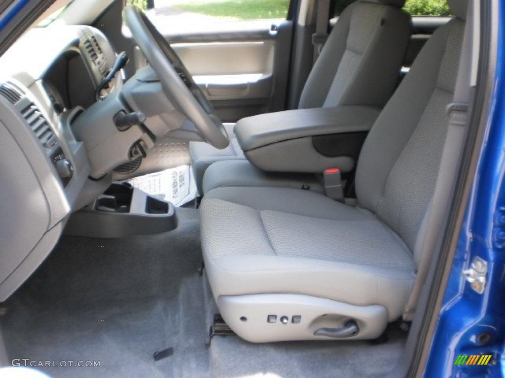 2007 Dakota SLT Quad Cab 4x4 - Electric Blue Pearl / Medium Slate Gray photo #14