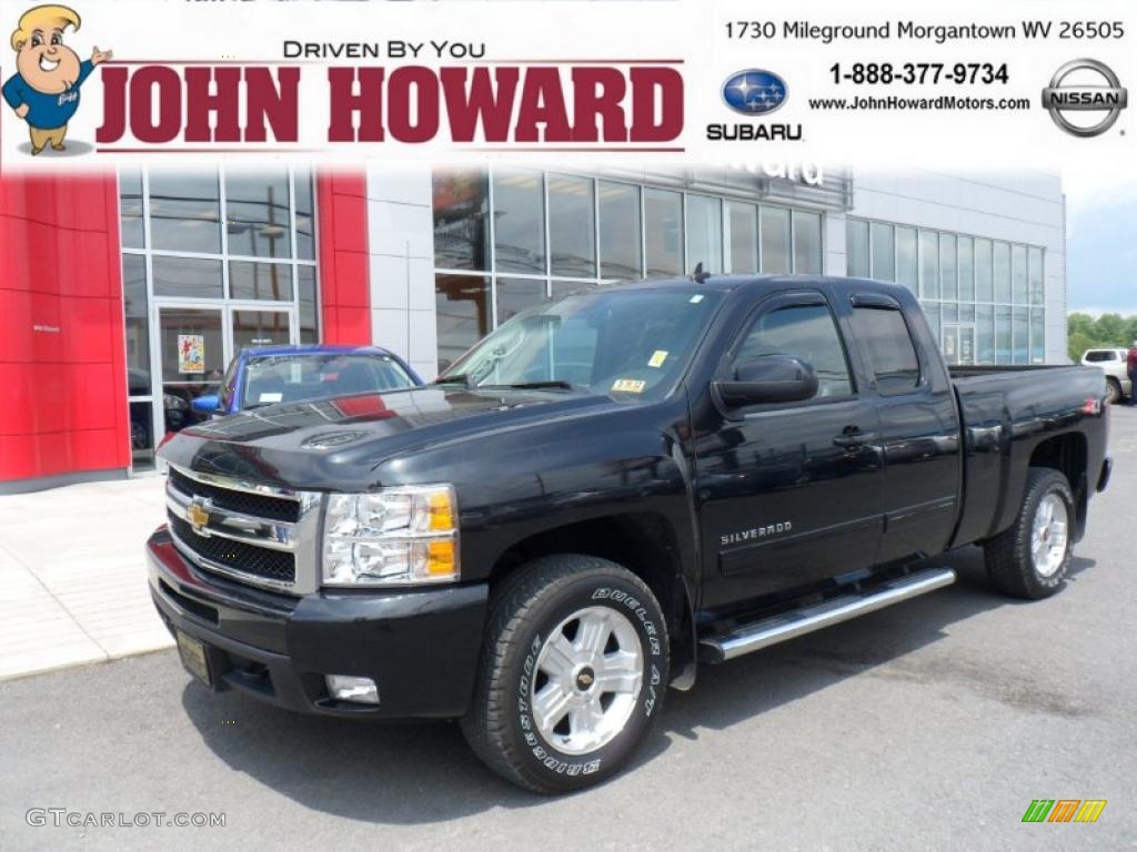 2009 Silverado 1500 LTZ Extended Cab 4x4 - Black / Ebony photo #1