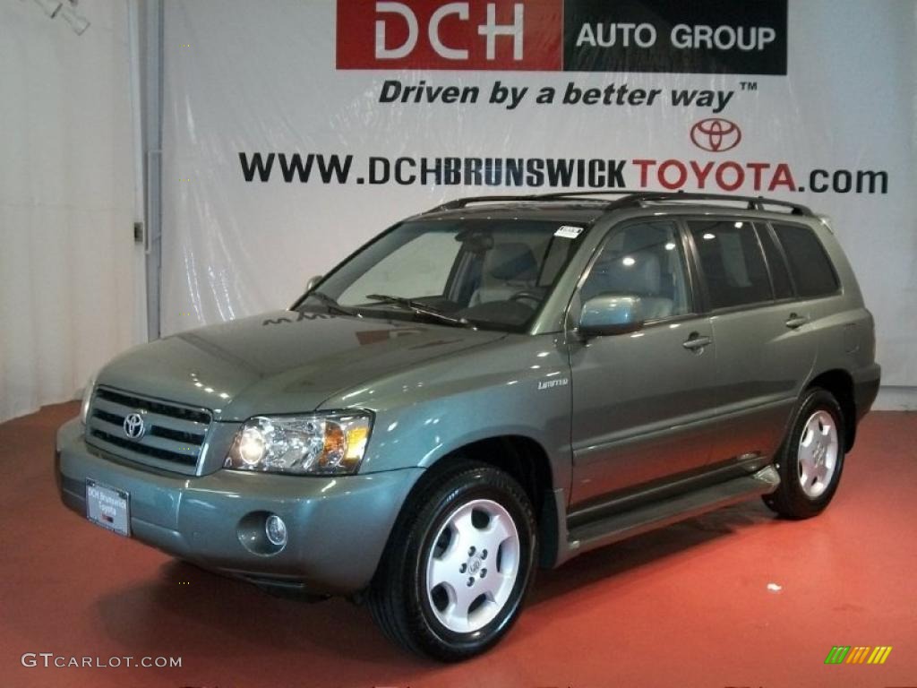 2006 Highlander Limited 4WD - Oasis Green Pearl / Ash Gray photo #1