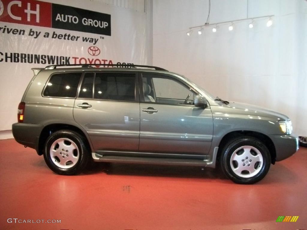 2006 Highlander Limited 4WD - Oasis Green Pearl / Ash Gray photo #4
