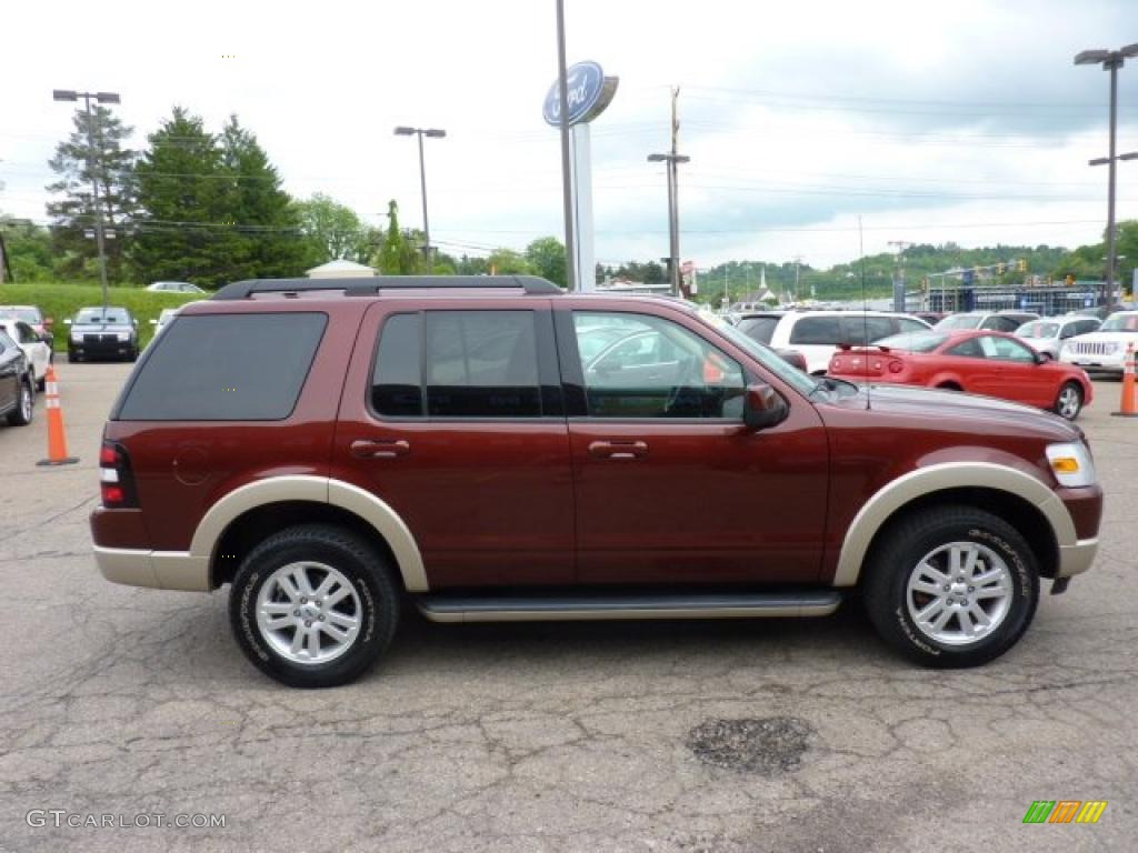 2010 Explorer Eddie Bauer 4x4 - Dark Copper Metallic / Black/Camel photo #5