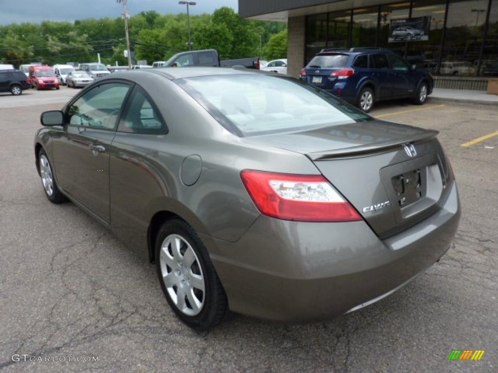 2006 Civic LX Coupe - Galaxy Gray Metallic / Gray photo #2