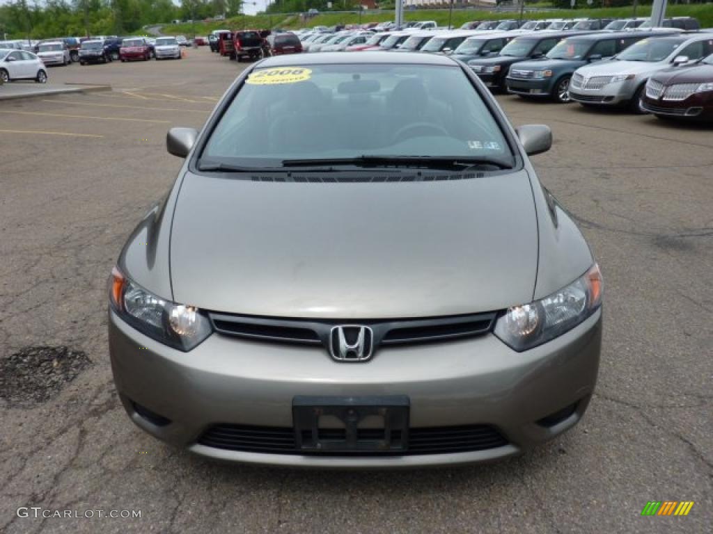 2006 Civic LX Coupe - Galaxy Gray Metallic / Gray photo #7