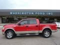 2008 Bright Red Ford F150 Lariat SuperCrew 4x4  photo #1