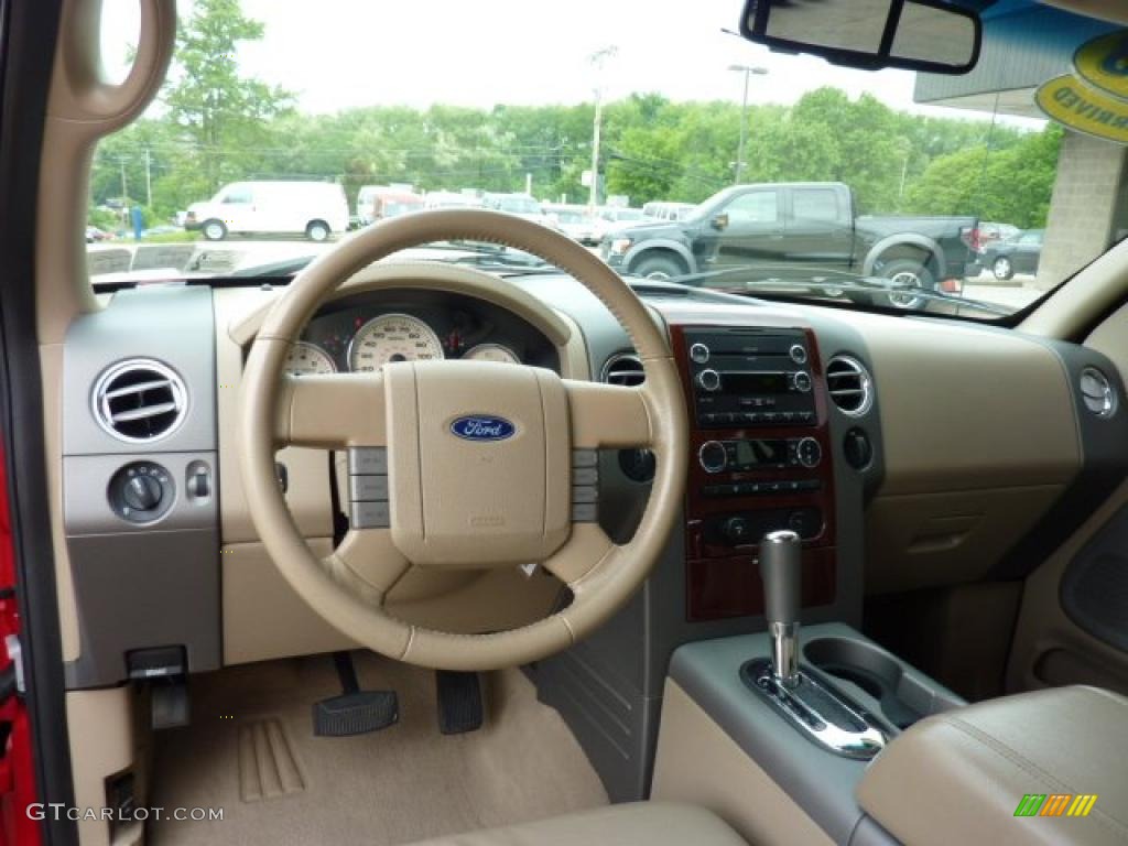 2008 F150 Lariat SuperCrew 4x4 - Bright Red / Tan photo #12