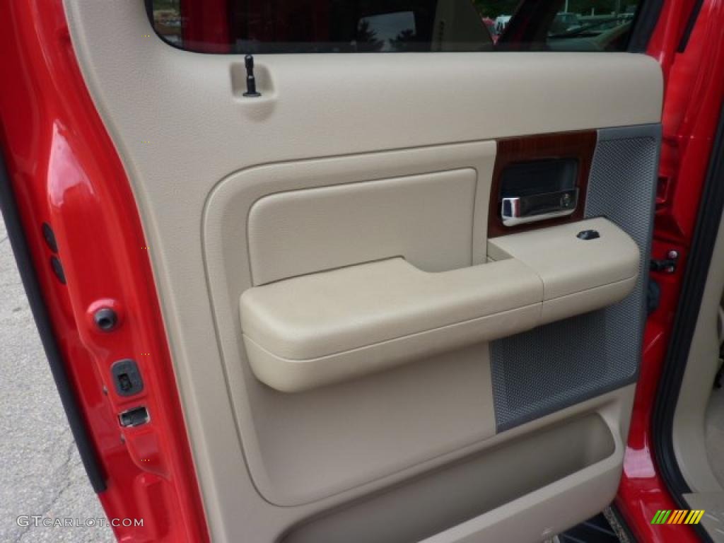 2008 F150 Lariat SuperCrew 4x4 - Bright Red / Tan photo #13