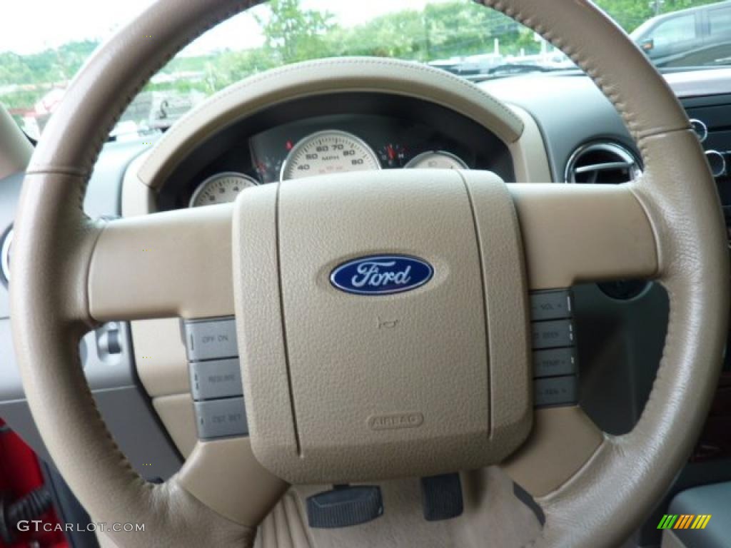 2008 F150 Lariat SuperCrew 4x4 - Bright Red / Tan photo #17