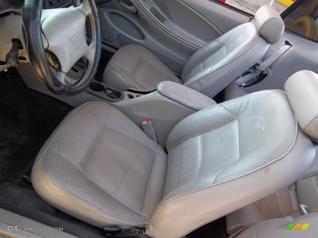 Light Graphite Interior 1999 Ford Mustang V6 Convertible Photo #49792616