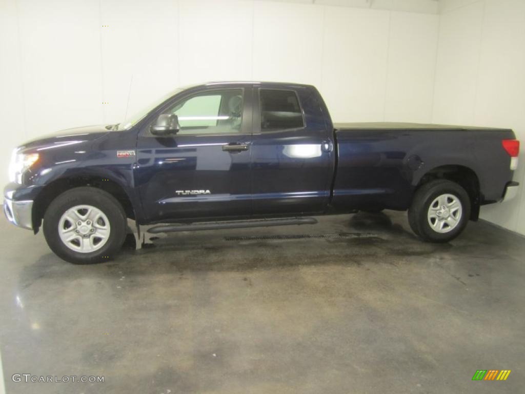 2010 Tundra Double Cab 4x4 - Nautical Blue Metallic / Graphite Gray photo #3