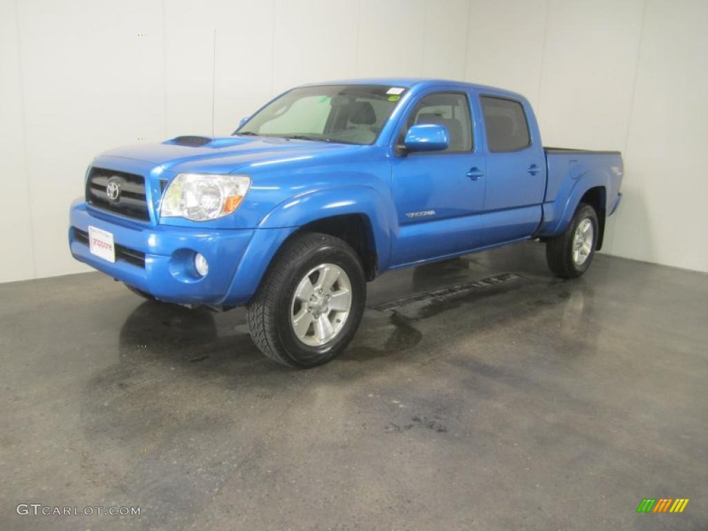2007 Tacoma V6 TRD Sport Double Cab 4x4 - Speedway Blue Pearl / Graphite Gray photo #1
