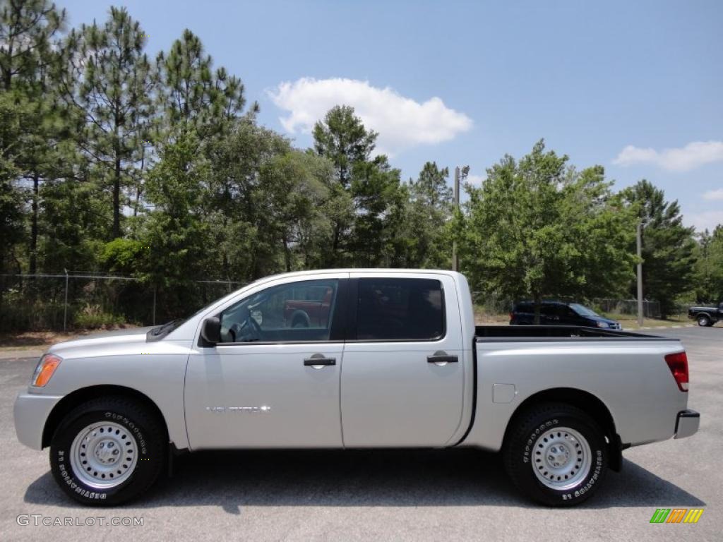Radiant Silver 2008 Nissan Titan XE Crew Cab Exterior Photo #49795913