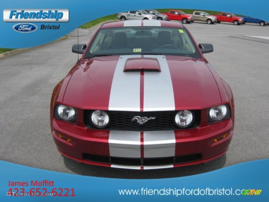 2007 Mustang GT Premium Coupe - Redfire Metallic / Black/Parchment photo #3
