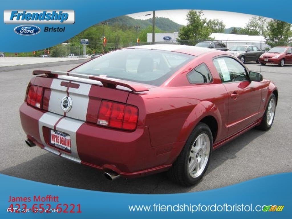 2007 Mustang GT Premium Coupe - Redfire Metallic / Black/Parchment photo #6