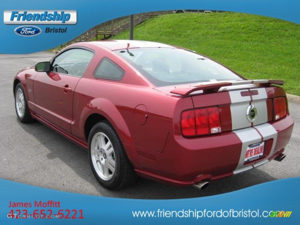 2007 Mustang GT Premium Coupe - Redfire Metallic / Black/Parchment photo #8