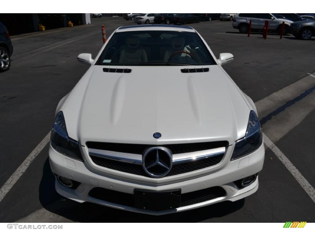 Diamond White Metallic 2009 Mercedes-Benz SL 550 Roadster Exterior Photo #49800786