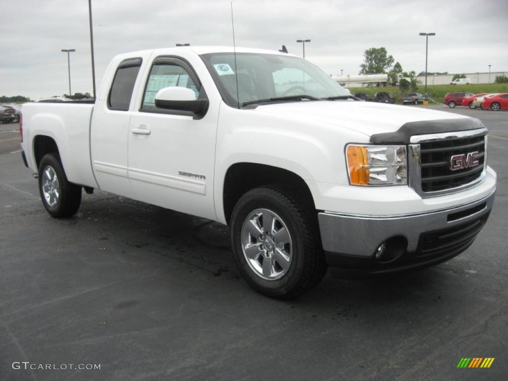 Summit White 2011 GMC Sierra 1500 SLT Extended Cab Exterior Photo #49800807